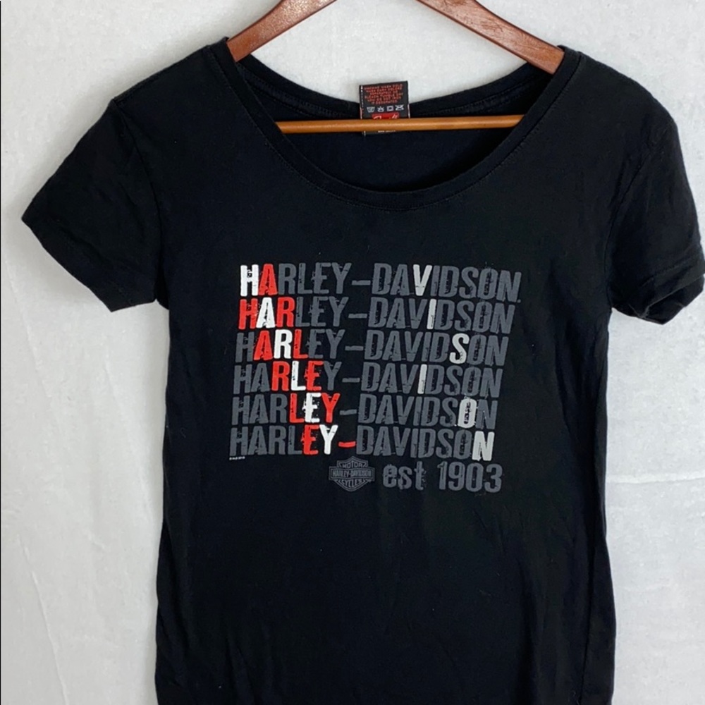 Vintage Black Harley Davidson T-shirt size Small